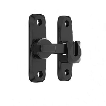 Flip Door Latch Black 180 Degree Heavy Duty Bar Gate Latches Safety Door Lock, Bold Thickened Anti Rust Update Design