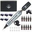 Tattoo Machine Kit Professional Wireless Tattoo Pen Kit Detachable RC Tattoo Power Supply,Tattoo Motor Unit Color Silver