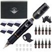 Tattoo Machine Kit Professional Wireless Tattoo Pen Kit Detachable RC Tattoo Power Supply,Tattoo Motor Unit Color Black