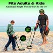 Metal detector with tri tone audio, adjustable 180mm depth detection, suitable for beaches, gardens, lightweight ergonomic design