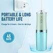 Electric Water Flosser Cordless for Teeth 3 Modes 4 Jet Tips Cleaning and Flossing Water Dental Portable Floss Irrigator Oral Water Flossed, Green