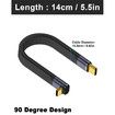 5inch USB C Cable, Short USBC to USBC Cable 240W, Flat FPC 90 Degree Type C Fast Charging Cord, Thunderbolt 4 USB 4 PD 3.1