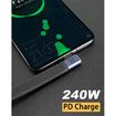 5inch Short USB C to USB C Cable, 240W 40Gbps Type C Fast Charging Cable, Flat and Flexible Right Angle Type C Cable