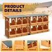 2 Layer Wood Chicken Nesting Box 6 Hole Chook Hen Laying Boxes Duck Poultry Coop House Egg Nest Hatch Perch Brooder Breeding Waterproof Lid