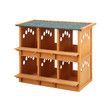 2 Layer Wood Chicken Nesting Box 6 Hole Chook Hen Laying Boxes Duck Poultry Coop House Egg Nest Hatch Perch Brooder Breeding Waterproof Lid
