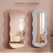 Lockable Mirror Cabinet Jewellery Box Armoire Door Wall Mounted Makeup Cosmetic Beauty Organiser Case with LED Lights Bedroom Dressing 44x10x106cm