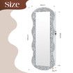 Lockable Mirror Cabinet Jewellery Box Armoire Door Wall Mounted Makeup Cosmetic Beauty Organiser Case with LED Lights Bedroom Dressing 44x10x106cm