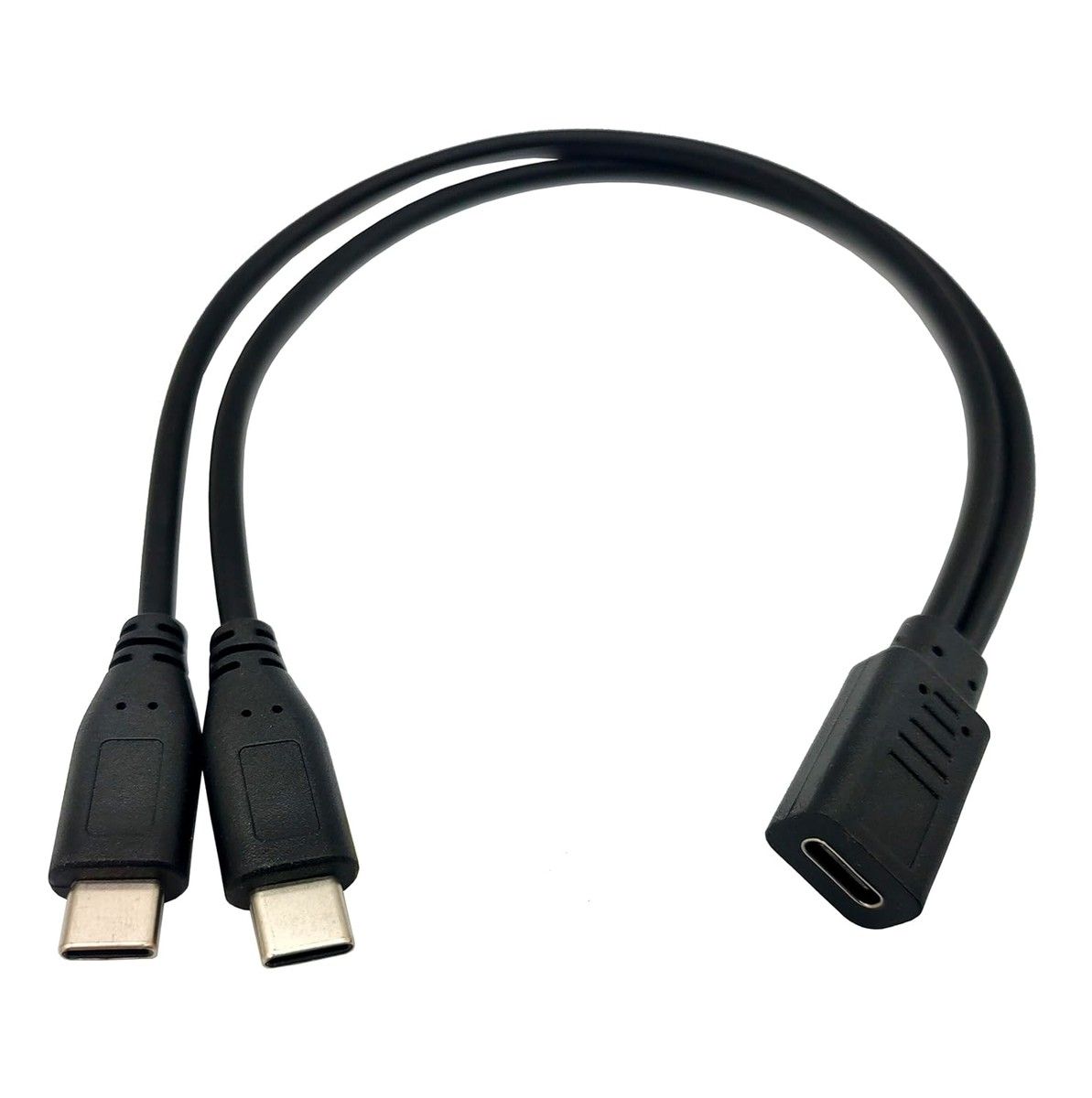 USB C Splitter Charge Cable,1 Feet USB Type C Female to 2 Dual USB Type C Male Y Splitter Extension Charging Cable, Only for Charging
