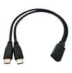 USB C Splitter Charge Cable,1 Feet USB Type C Female to 2 Dual USB Type C Male Y Splitter Extension Charging Cable, Only for Charging