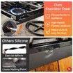 Stainless Steel Stove Counter Gap Cover 2 Pack,Stove Guard,Stove Gap Filler for Kitchen,Range Trim Kit Adjustable Length