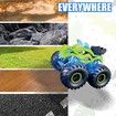 Remote Control Car, 2.4 GHz RC 4WD Monster Trucks for Boys Girls with Light and Sound, 2 Batteries,Dino Toys for Kids, Green