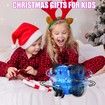 Remote Control Car, 2.4 GHz RC 4WD Monster Trucks for Boys Girls with Light and Sound, 2 Batteries,Dino Toys for Kids, Blue