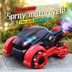Remote Control Motorcycle, RC Dirt Bike with Light Music Drift RC Car Stunt Motorbike Gift for Kids,Red