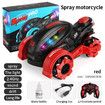 Remote Control Motorcycle, RC Dirt Bike with Light Music Drift RC Car Stunt Motorbike Gift for Kids,Red