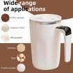 Self Stirring Coffee Mug with Temperature Display, Rechargeable Electric Magnetic Auto Stirring Coffee Mug with Lid for Coffee and Milk, Brown