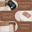 Self Stirring Coffee Mug with Temperature Display, Rechargeable Electric Magnetic Auto Stirring Coffee Mug with Lid for Coffee and Milk, Brown