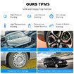 Solar Car TPMS Tire Pressure Alarm Digital Colorful Display 4 External Sensors Waterproof Tire Presssure Monitoring System Built in Version