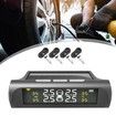 Solar Car TPMS Tire Pressure Alarm Digital Colorful Display 4 External Sensors Waterproof Tire Presssure Monitoring System Built in Version