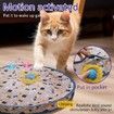 Interactive Cat Toys Ball Fast Rolling in Pouch, Motion Activate Chirping Cat Toy Hide and Seek Mouse Catching Game