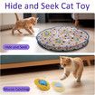 Interactive Cat Toys Ball Fast Rolling in Pouch, Motion Activate Chirping Cat Toy Hide and Seek Mouse Catching Game