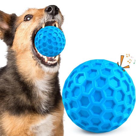 Squeaky Dog Toys for Aggressive Chewers, Indestructible Dog Balls for Aggressive Chewers, Squeaky Balls for Dogs