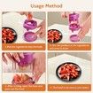 Extrusion Fruit Divider, Small Fruit Slicer, Strawberry Cutter, Quarter Fruit Slicer, Kitchen Accessories Cake Decoration Tool (Purple)