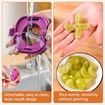 Extrusion Fruit Divider, Small Fruit Slicer, Strawberry Cutter, Quarter Fruit Slicer, Kitchen Accessories Cake Decoration Tool (Purple)
