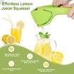 Lemon Squeezer, Hand Citrus Press, Folds Design For Saving Space Storage, Easy to Make Juice, Green