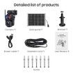 Solar-Powered 20X Zoom Dual Lens Security Camera with AI Human Detection, 50M Night Vision, IP66 Waterproof, 2-Way Audio for Indoor/Outdoor