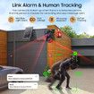 Solar-Powered 20X Zoom Dual Lens Security Camera with AI Human Detection, 50M Night Vision, IP66 Waterproof, 2-Way Audio for Indoor/Outdoor