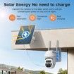 Solar Security Camera 3MP HD PTZ 360° Night Vision, PIR Motion Detection, 4G , Cloud & Local Storage, 7800mAh Battery for Outdoor/Indoor Use