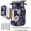 Raidley Vintage Floral Pattern Tea Thermos,Doresty Thermos Tea Pot,Vintage Floral Pattern Tea-Built-In Infuser,Stainless Steel Thermal Carafe,Dark
