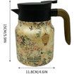 Raidley Vintage Floral Pattern Tea Thermos,Doresty Thermos Tea Pot,Vintage Floral Pattern Tea-Built-In Infuser,Stainless Steel Thermal Carafe,Red