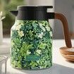 Raidley Vintage Floral Pattern Tea Thermos,Doresty Thermos Tea Pot,Vintage Floral Pattern Tea-Built-In Infuser,Stainless Steel Thermal Carafe,Green