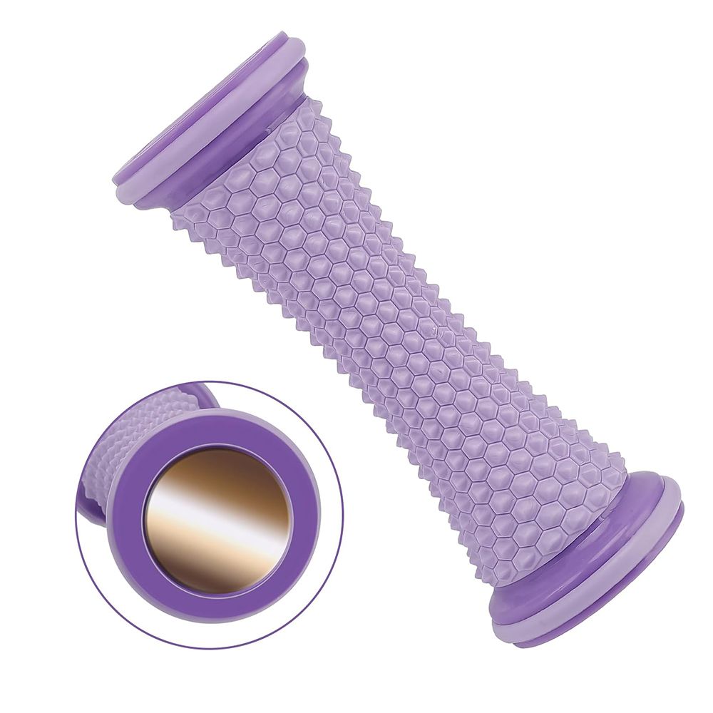 Plantar Fasciitis Relief Roller, Portable Foot Massager Roller Deep Reflexology Tissue Muscle Massage for Foot Heel, Yoga Fitness Aids, Purple