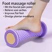 Plantar Fasciitis Relief Roller, Portable Foot Massager Roller Deep Reflexology Tissue Muscle Massage for Foot Heel, Yoga Fitness Aids, Purple