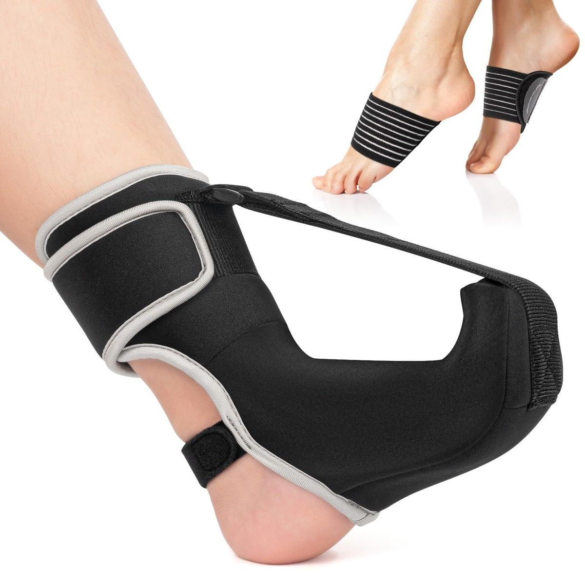 Plantar Fasciitis Night Splint Sock Upgraded Plantar Fasciitis Brace for Women Men with Arch Support for Achilles Tendonitis Foot Drop Heel Spur