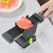 Fresh Meat Slicer Cleaver Knife,Stainless Steel Kitchen Knife Set With Sharpener,Meat Cutter For Pork Chicken Beef Jerky, Thickness Adjustable