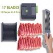 Fresh Meat Slicer Cleaver Knife,Stainless Steel Kitchen Knife Set With Sharpener,Meat Cutter For Pork Chicken Beef Jerky, Thickness Adjustable
