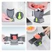 Fresh Meat Slicer Cleaver Knife,Stainless Steel Kitchen Knife Set With Sharpener,Meat Cutter For Pork Chicken Beef Jerky, Thickness Adjustable
