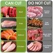 Fresh Meat Slicer Cleaver Knife,Stainless Steel Kitchen Knife Set With Sharpener,Meat Cutter For Pork Chicken Beef Jerky, Thickness Adjustable