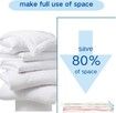 5 Pack Vacuum Bags With Hand Pump Airtight Reusable Space Saver Compression Storage Bags With Ziplock For Clothes,Blankets Storage,Pillows,Travel
