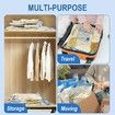 5 Pack Vacuum Bags With Hand Pump Airtight Reusable Space Saver Compression Storage Bags With Ziplock For Clothes,Blankets Storage,Pillows,Travel