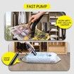 5 Pack Vacuum Bags With Hand Pump Airtight Reusable Space Saver Compression Storage Bags With Ziplock For Clothes,Blankets Storage,Pillows,Travel