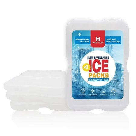 4packs 150ml Water Fill Reusable Coolers Quick Freeze Space Saving for Summer Cold Lunch Boxes  Ice Packs