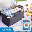 4packs 150ml Water Fill Reusable Coolers Quick Freeze Space Saving for Summer Cold Lunch Boxes Ice Packs