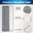 Microfiber Mop Flat Mop for Floor Cleaning Wet Dry Sweeper Dust Mop with 2 Mop Refills Extendable Handle Magic Floor Mop for Hardwood Tiles Laminate Vinyl