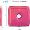 4packs Xl Slim Water Fill Reusable Coolers Quick Freeze Space Saving for Summer Cold Lunch Boxes Ice Packs