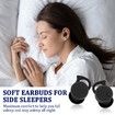 Sleep Headphones Earbuds for Side Sleepers,Comfortable Noise Blocking,Bluetooth 5.3 Wireless Headphones for Sleeping,Running,Driving,Hiking- Black