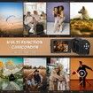 Video Camera Camcorder,QHD 2.7K Camcorder 50MP 16X Digital Video Camera,2.8In 270 Degree Rotation Screen Vlogging Camera with 32GB Card and Two Batteries
